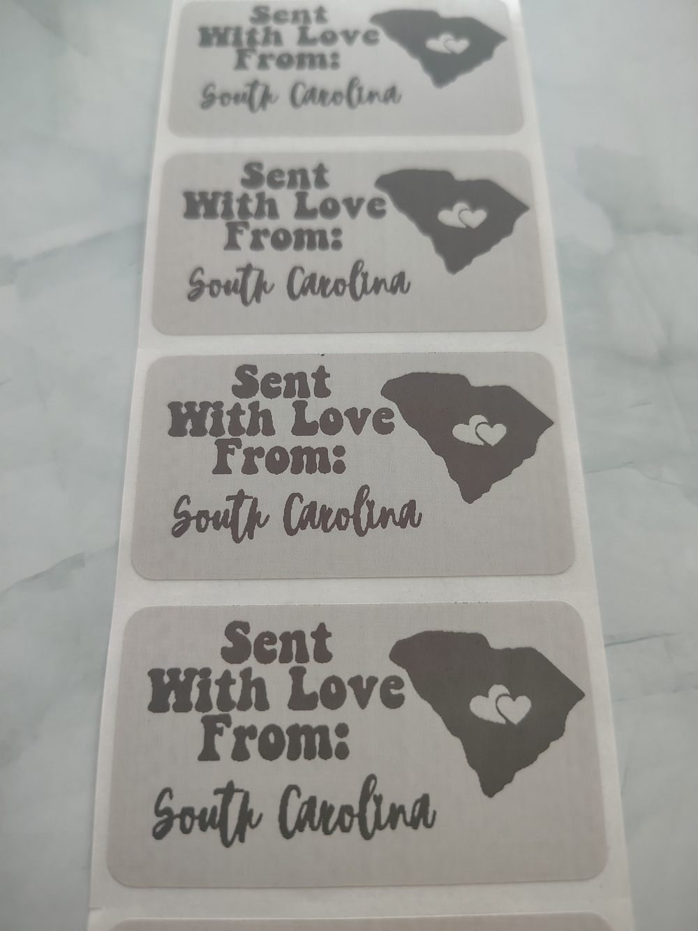 💙100 South Carolina- Shipping Labels Thermal Packaging Stickers 2.25"x1.25"💙